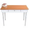 ARTEFERRETTO Bureau Bicolore Blanc Et Merisier