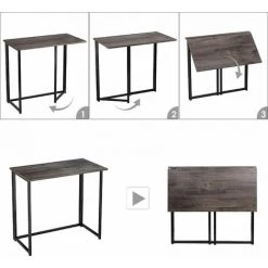 Homfa Bureau Table Pliante Table PC Table D'ordinateur Table De Bureau Table De Travail Simple -France Bureau Soldes 2022 45954628 3