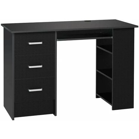 AICOK Bureau D'ordinateur Bureau à 3 Tiroirs Ordinateur Portable PC Dressing Écriture Table D'étude Poste De Travail 7 AICOK Bureau D'ordinateur Bureau à 3 Tiroirs Ordinateur Portable PC Dressing Écriture Table D'étude Poste De Travail – Image 5