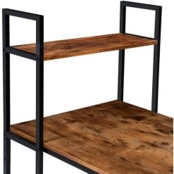 IDMARKET Bureau Bibliothèque DAYTON Plateau Effet Vieilli Design Industriel -France Bureau Soldes 2022 46360167 3