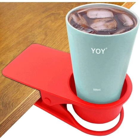 Kueatily Clip Porte-gobelet Pour Bureau à Domicile (rouge) 3 Kueatily Clip Porte-gobelet Pour Bureau à Domicile (rouge)