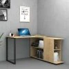 IPERBRIKO Bureau Avec Bibliothèque Réversible Chêne OSLO 120x60x H74 Cm -France Bureau Soldes 2022 46377730 1