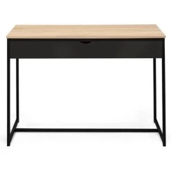 IDMARKET Bureau 1 Tiroir Noir BOSTON Design Industriel -France Bureau Soldes 2022 46454662 3