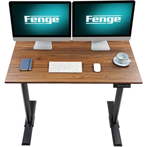 Fenge Bureau électrique Réglable En Hauteur 110 * 60cm (Cadre Noir Et Bureau Marron) 3 Fenge Bureau électrique Réglable En Hauteur 110 * 60cm (Cadre Noir Et Bureau Marron)