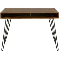 WOMO DESIGN Table D'ordinateur Industriel Plateau Bois Sheesham Pieds En Acier 110x76x60 Cm -France Bureau Soldes 2022 46568270 4