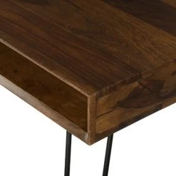 WOMO DESIGN Table D'ordinateur Industriel Plateau Bois Sheesham Pieds En Acier 110x76x60 Cm -France Bureau Soldes 2022 46568270 5