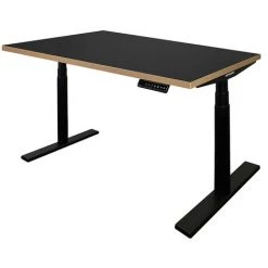 NOVIGAMI Lot De 4x Bureau Assis-debout électrique Josi | LxP 1200 X 800 Mm | Piétement Noir | Noir Multiplis | Easy Deal| - Noir/multiplis | Piétement : Noir