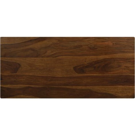 WOMO DESIGN Bureau Industriel Bois De Sheesham Pieds En Métal Table De Travail 130x60x76 Cm 4 WOMO DESIGN Bureau Industriel Bois De Sheesham Pieds En Métal Table De Travail 130x60x76 Cm – Image 2