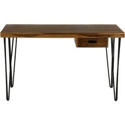 WOMO DESIGN Bureau Industriel Bois De Sheesham Pieds En Métal Table De Travail 130x60x76 Cm 10 WOMO DESIGN Bureau Industriel Bois De Sheesham Pieds En Métal Table De Travail 130x60x76 Cm -France Bureau Soldes 2022 46751490 4