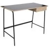 Bureau En Bois Coloris Naturel / Noir - 100 X 50 X 75 Cm -PEGANE-