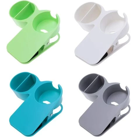 Kueatily Porte-gobelet à Clip Latéral Pour Bureau à Domicile (gris) 4 Kueatily Porte-gobelet à Clip Latéral Pour Bureau à Domicile (gris) – Image 2