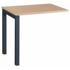 SANS MARQUE Retour Suspendu Chêne Clair L 80 X P 60 Cm - Team Line - Piétement Anthracite - Maxiburo - Anthracite