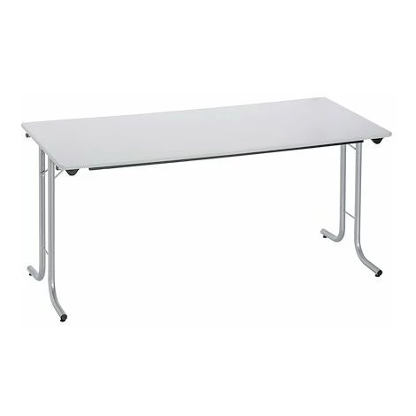 SANS MARQUE Table Rectangulaire Pliante Plateau Gris Clair L 160 X P 70 Cm - Classique - Piétement Aluminium - Maxiburo - Aluminium 3 SANS MARQUE Table Rectangulaire Pliante Plateau Gris Clair L 160 X P 70 Cm - Classique - Piétement Aluminium - Maxiburo - Aluminium