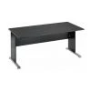 SANS MARQUE Bureau Droit Piétement L 80cm Noir Montréal 2 - Maxiburo - Aulne