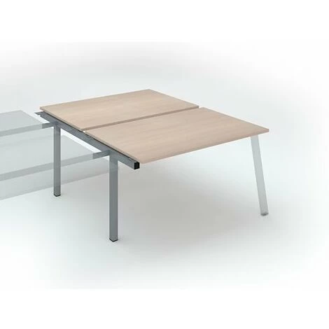 SANS MARQUE Pôle De 2 Bureaux Droits Chêne Clair L 140 X P 80 Cm, Piétement Métal Aluminium - Arch - Elément Suivant - Maxiburo - Aluminium 3 SANS MARQUE Pôle De 2 Bureaux Droits Chêne Clair L 140 X P 80 Cm, Piétement Métal Aluminium - Arch - Elément Suivant - Maxiburo - Aluminium