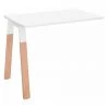 SANS MARQUE Retour Bureau Manager 60 X 100 Cm Piétement Métal Et Bois Blanc - Arch - Maxiburo - Blanc -France Bureau Soldes 2022 47247378 1