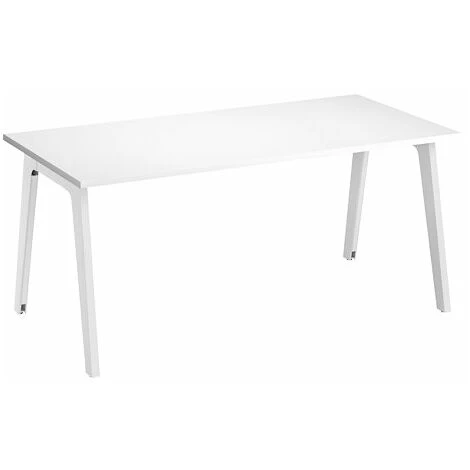 SANS MARQUE Bureau Droit Individuel Blanc 180 X 80 Cm, Piétement Métal Blanc Exprim - Maxiburo 3 SANS MARQUE Bureau Droit Individuel Blanc 180 X 80 Cm, Piétement Métal Blanc Exprim - Maxiburo
