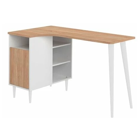 SANS MARQUE Bureau Nook Plateau Chêne/ Décor Blanc - Maxiburo - Chêne/blanc 6 SANS MARQUE Bureau Nook Plateau Chêne/ Décor Blanc - Maxiburo - Chêne/blanc – Image 4