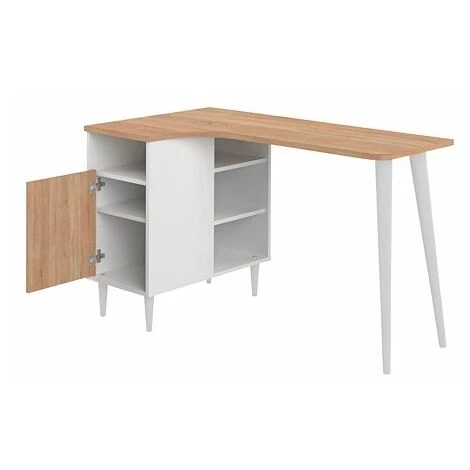 SANS MARQUE Bureau Nook Plateau Chêne/ Décor Blanc - Maxiburo - Chêne/blanc 7 SANS MARQUE Bureau Nook Plateau Chêne/ Décor Blanc - Maxiburo - Chêne/blanc – Image 5