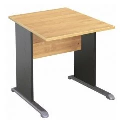 SANS MARQUE Bureau Droit L 80 Cm, Décor Aulne, Piétement En "L" Décor Noir - Montréal 2 - Maxiburo - Noir