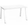 SANS MARQUE Bureau Droit Individuel Blanc 140 X 80 Cm, Piétement Métal Blanc - Arch - Maxiburo - Blanc
