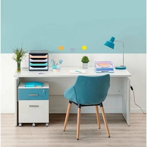 SANS MARQUE Bureau Droit Ineo Chêne Clair L 160 Cm - Maxiburo 3 SANS MARQUE Bureau Droit Ineo Chêne Clair L 160 Cm - Maxiburo