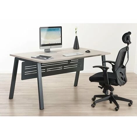 SANS MARQUE Bureau Droit Individuel Blanc 160 X 80 Cm, Piétement Métal Aluminium - Arch - Maxiburo - Aluminium 5 SANS MARQUE Bureau Droit Individuel Blanc 160 X 80 Cm, Piétement Métal Aluminium - Arch - Maxiburo - Aluminium – Image 3