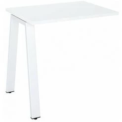 SANS MARQUE Retour Bureau Blanc 80 X 60 Cm, Piétement Métal Blanc – Arch - Maxiburo - Blanc