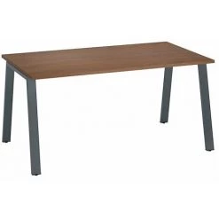 SANS MARQUE Bureau Droit Individuel Noyer 160 X 80 Cm, Piétement Métal Anthracite - Arch - Maxiburo - Anthracite