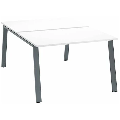SANS MARQUE Pôle De 2 Bureaux Blanc L 120 X P 80 Cm Piétement Métal Anthracite - Arch - Maxiburo - Anthracite 3 SANS MARQUE Pôle De 2 Bureaux Blanc L 120 X P 80 Cm Piétement Métal Anthracite - Arch - Maxiburo - Anthracite