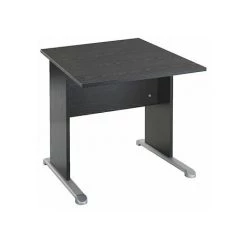 SANS MARQUE Bureau Droit 80 Cm Noir Pied L Noir Montréal 2 - Maxiburo
