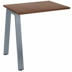 SANS MARQUE Retour Bureau Noyer 80 X 60 Cm, Piétement Métal Aluminium – Arch - Maxiburo - Aluminium