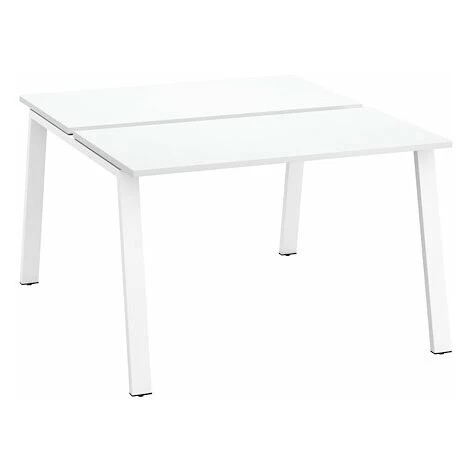 SANS MARQUE Pôle De 2 Bureaux Droits Blanc L 120 X P 60 Cm, Piétement Métal Blanc - Arch - Maxiburo - Blanc 3 SANS MARQUE Pôle De 2 Bureaux Droits Blanc L 120 X P 60 Cm, Piétement Métal Blanc - Arch - Maxiburo - Blanc