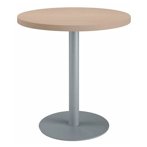 SANS MARQUE Table De Réunion Ronde Chêne Clair Ø 80 Cm - Piétement Aluminium - Arch - Maxiburo - Aluminium 3 SANS MARQUE Table De Réunion Ronde Chêne Clair Ø 80 Cm - Piétement Aluminium - Arch - Maxiburo - Aluminium