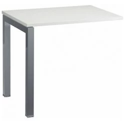 SANS MARQUE Retour Suspendu Blanc L 80 X P 60 Cm - Team Line - Piétement Aluminium - Maxiburo - Aluminium