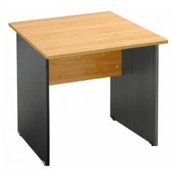 SANS MARQUE Bureau Droit 80 Cm Aulne Pied Plein Noir Montréal 2 - Maxiburo