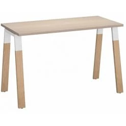 SANS MARQUE Bureau Droit Indivuduel L 120 X P 60 Cm Piétement Bois Métal Chêne Clair - Arch - Maxiburo - Chêne Clair