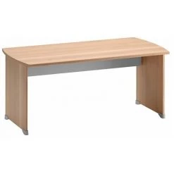 GAUTIER Bureaux Droits Jazz L 160 X P 80 Cm Hêtre Ambré Piétement Plein Bois - Hêtre Ambré