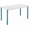 SANS MARQUE Table Multi-usages Gris Clair L 140 X P 70 Cm - Éco - Piétement Bleu - Maxiburo - Bleu -France Bureau Soldes 2022 47307022 1