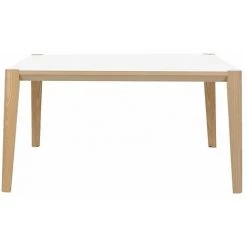 SANS MARQUE Bureau Droit L 200 X P 90 Cm, Piétement Bois Massif - Absolu - Plateau Blanc - Maxiburo - Blanc