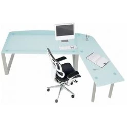 SANS MARQUE Retour Suspendu à Droite Aigue-marine Pour Bureau Manager L185 X P 60 Cm - Next - Piétement Aluminium - Maxiburo
