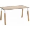 SANS MARQUE Bureau Droit Individuel L 140 X P 80 Cm Piétement Bois Métal Chêne Clair - Arch - Maxiburo - Chêne Clair