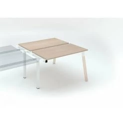 SANS MARQUE Pôle De 2 Bureaux Droits L 120 X P 60 Cm, Piétement Bois Métal Chêne Clair - Arch - Elément Suivant - Maxiburo - Chêne Clair