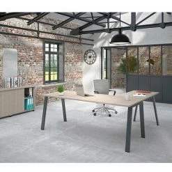 SANS MARQUE Voile De Fond L 120 Cm - Arch Aluminium - Maxiburo - Aluminium -France Bureau Soldes 2022 47307978 3