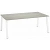 SANS MARQUE Bureau Manager Chêne Gris 200 X 100 Cm, Piétement Métal Blanc - Arch - Maxiburo - Blanc