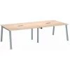 SANS MARQUE Extension Table De Réunion Chêne Clair L 140 X P 126 Cm - Piétement Métal Aluminium - Arch - Maxiburo 2 SANS MARQUE Extension Table De Réunion Chêne Clair L 140 X P 126 Cm - Piétement Métal Aluminium - Arch - Maxiburo -France Bureau Soldes 2022 47308308 1