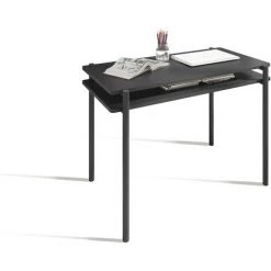 HERDASA Bureau, Modèle LEVELS, En Mélamine Et Pieds Métalliques. - Graphite