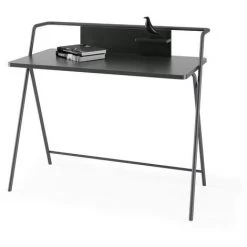 HERDASA Bureau, Modèle KLIP, En Mélamine Et Pieds Métalliques. - Graphite