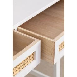 Bureau En Bois Ralik Colors Design SKLUM Bois De Paulownia - Osier - Blanc -France Bureau Soldes 2022 47517360 5