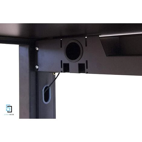 SYBERDESK Bureau Gaming ULTRA XXL - 165 X 68 X 74-75 Cm - Ordinateur Bureau De Jeu Avec LED - Systeme De Gestion Des C�bles Dans Le Cadre - Noir - Gaming Desk - Noir 6 SYBERDESK Bureau Gaming ULTRA XXL - 165 X 68 X 74-75 Cm - Ordinateur Bureau De Jeu Avec LED - Systeme De Gestion Des C�bles Dans Le Cadre - Noir - Gaming Desk - Noir – Image 4